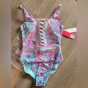 Brand New with Tags Lilly Pulitzer Lattice One Piece Bathing Suit